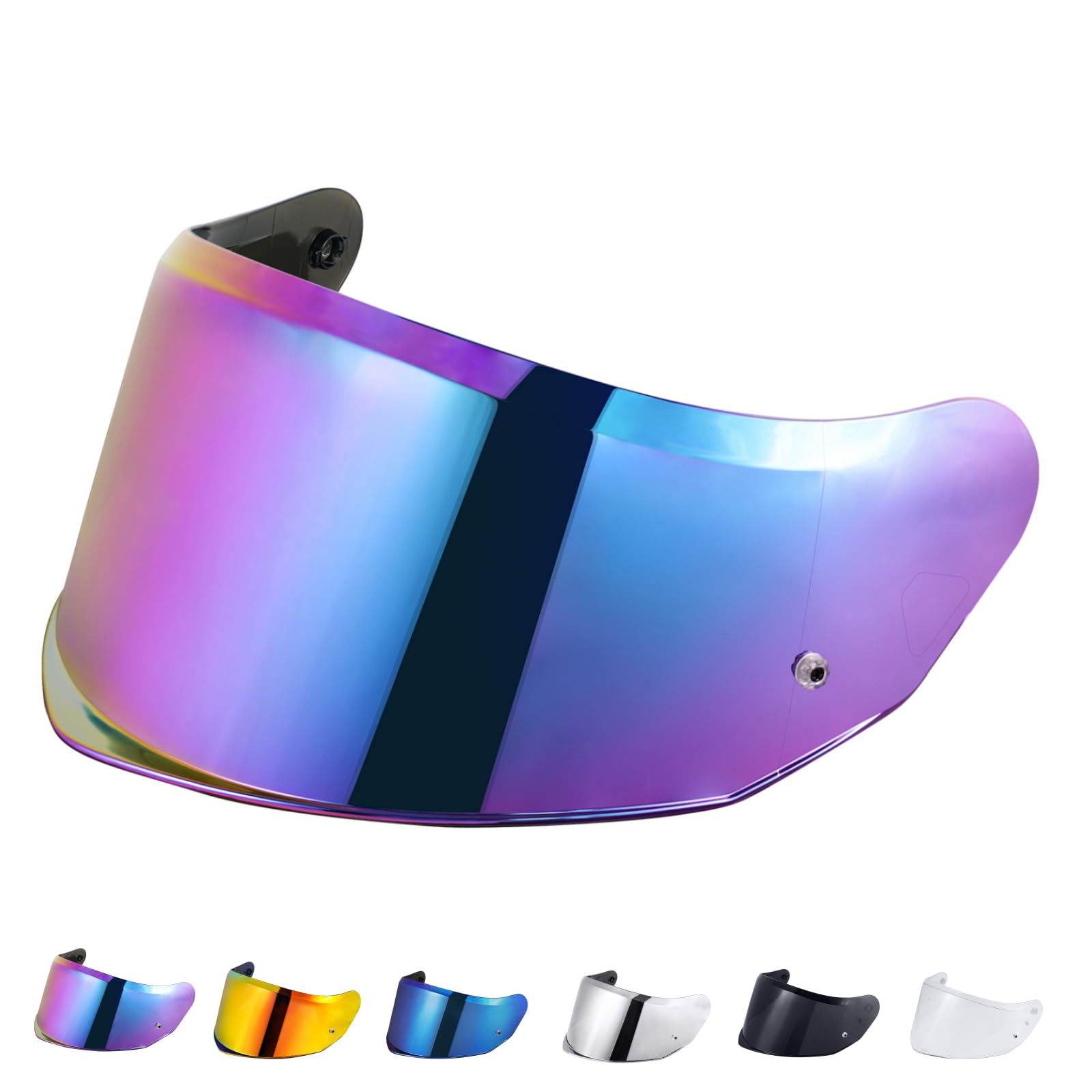 Visiera Casco Moto per FF808,Protezione per Il Vento del Motociclo,Casco Parabrezza Moto Visiera a Lente Integrale per Stream II,Visiera Lente Per Casco (Arcobaleno)