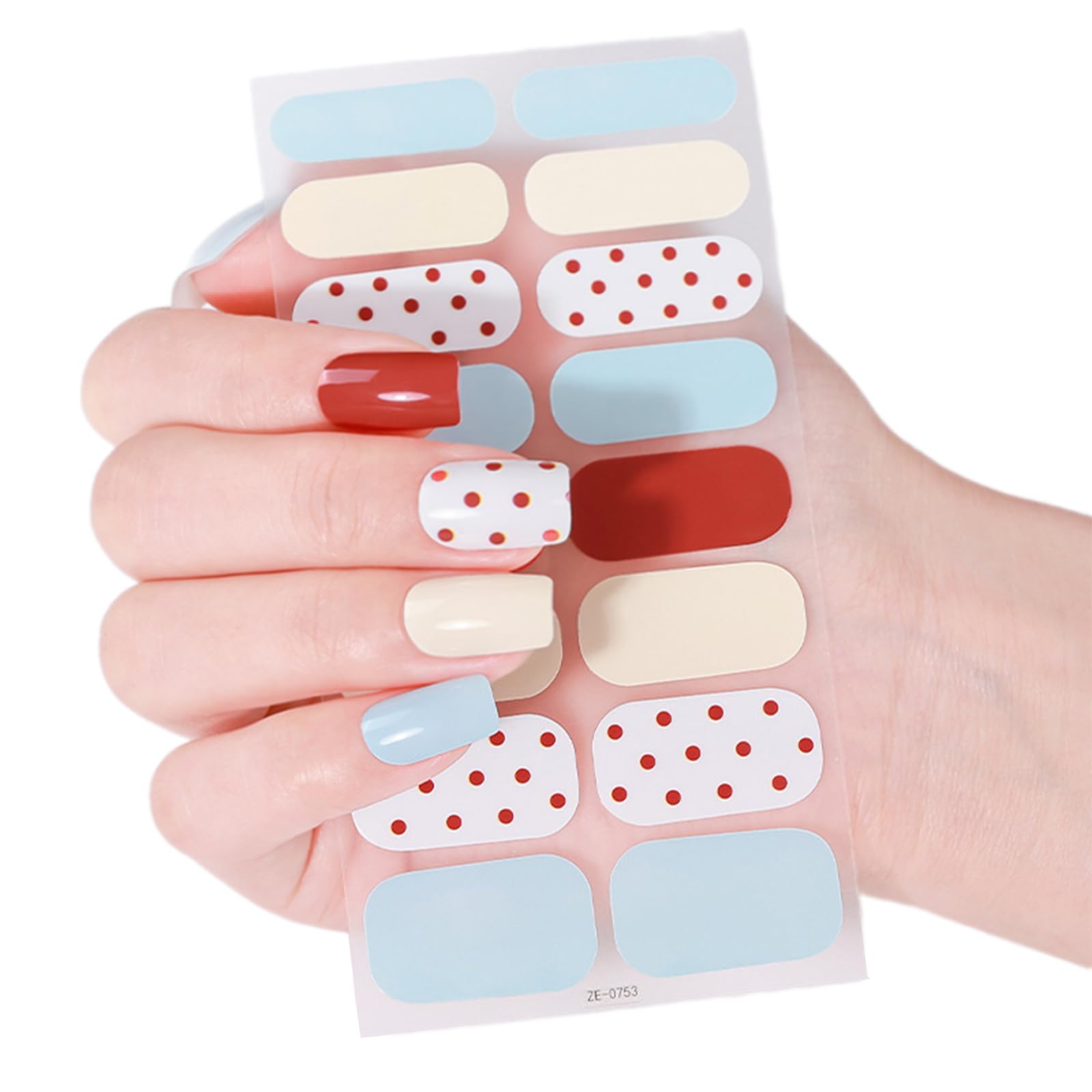 Full Wraps Nails Polish Strips Valentine ' s Day Nails Sticker Adhesive Art Decals Valentine Decorations Art Stickers