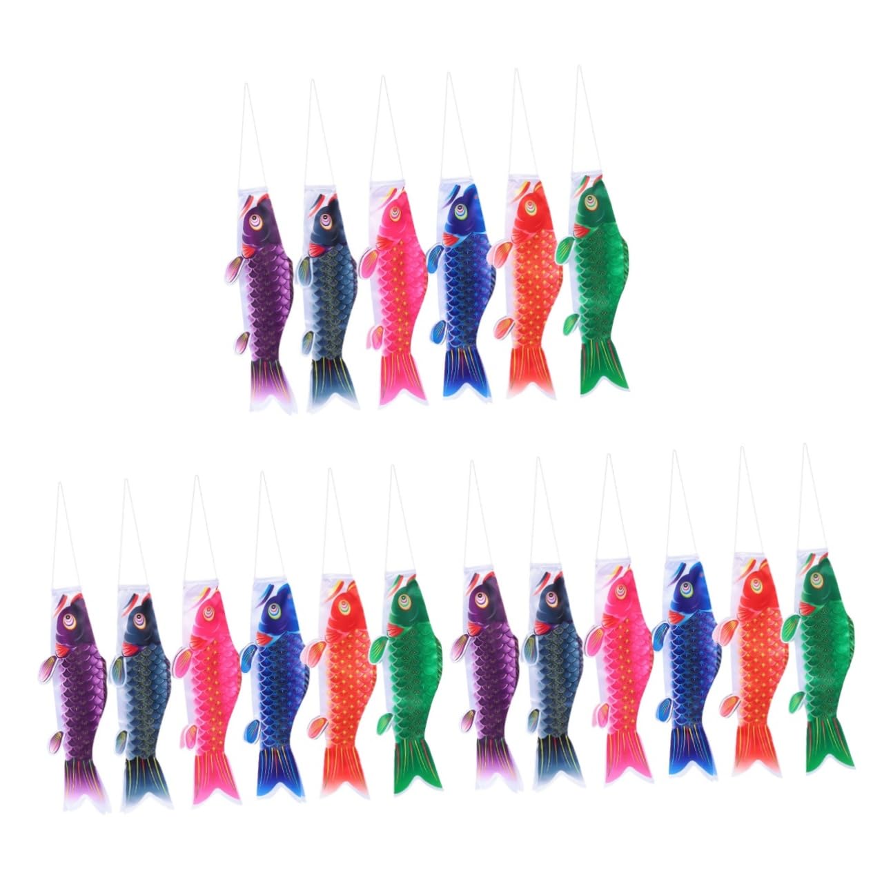 Koinobori bannières de poisson pour habiller un grand jardin vide lors des festivals d'extérieur