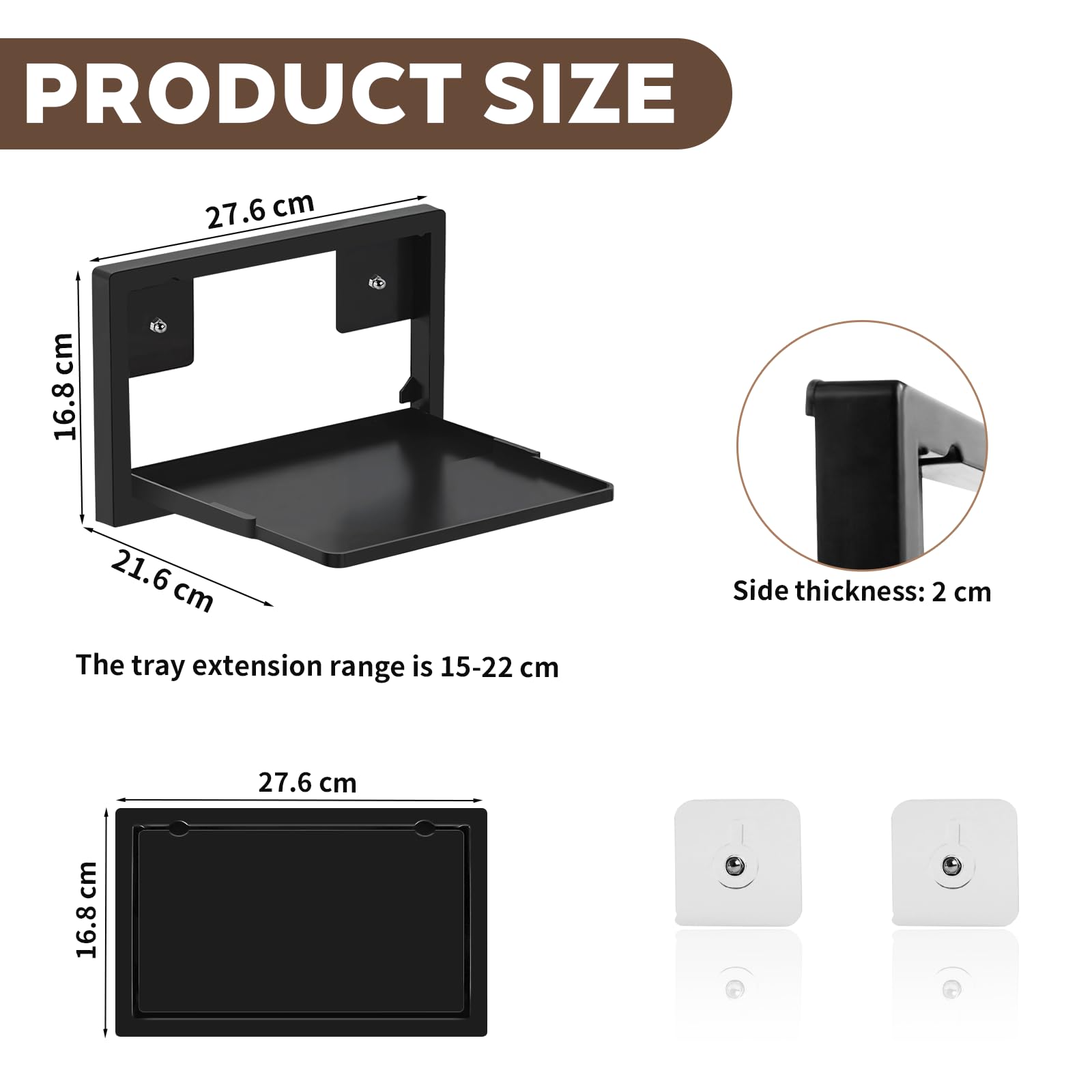 Image secondaire de Support Mural Réglable pour Routeur et Équipements Électroniques - Noir