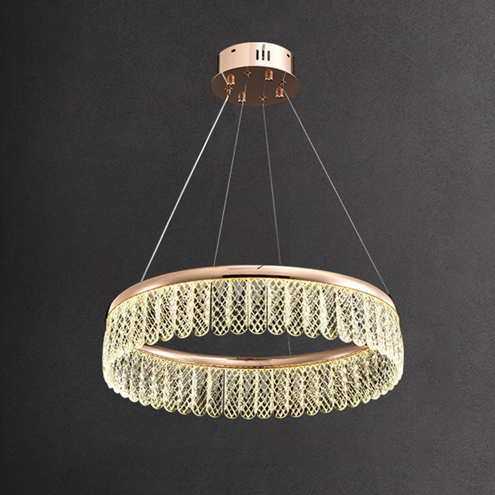 Lampe en cristal ronde créative pour une salle à manger moderne