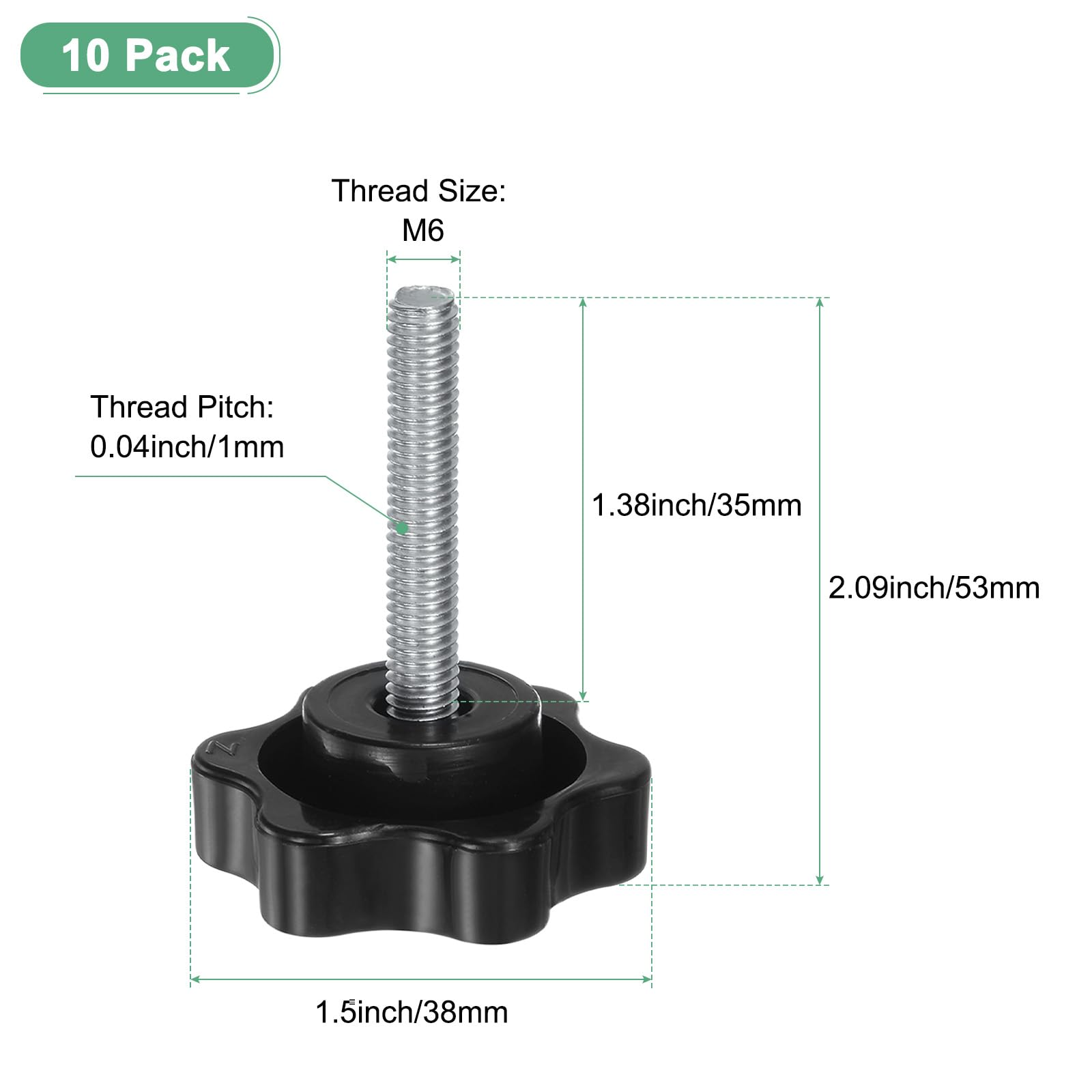 M METERXITY 10-Pack Star Clamping Knobs - Image 3