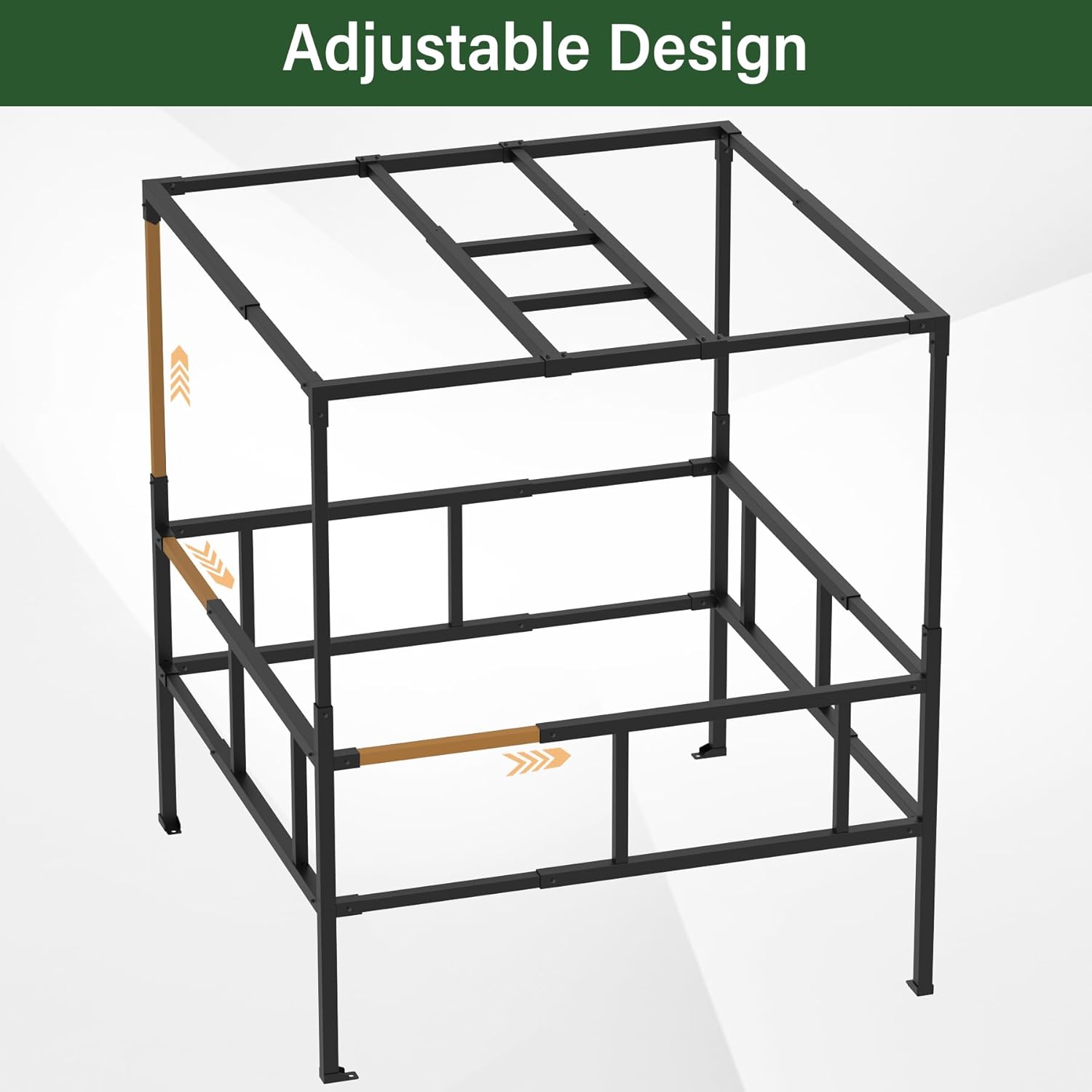 Air Conditioner Cage, Adjustable Width 34.5”- 61”and Heights from 33.5”-60”, Heavy Duty & Reinforced Anti-Theft Design