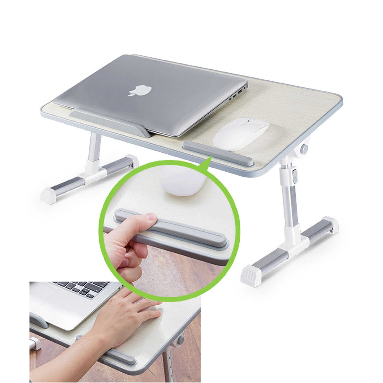 EWX Bureau D'ordinateur Portable Pour Lit, Pliable, Réglable, Noir, 57,9 X 37,1 Cm