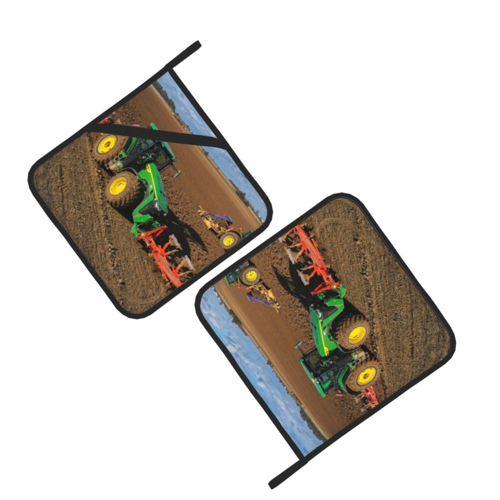 Tractor farm Printed Oven Pot Holders Set of 2 Pcs Heat Resistant Kitchen Microwave Potholders for Cooking Baking Grilling
