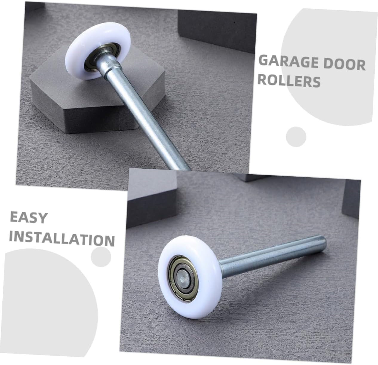 Angoily 4pcs Nylon Garage Door Rollers with Bearing Wheels for Smooth Operation Quiet Replacement Track Rollers for Doors