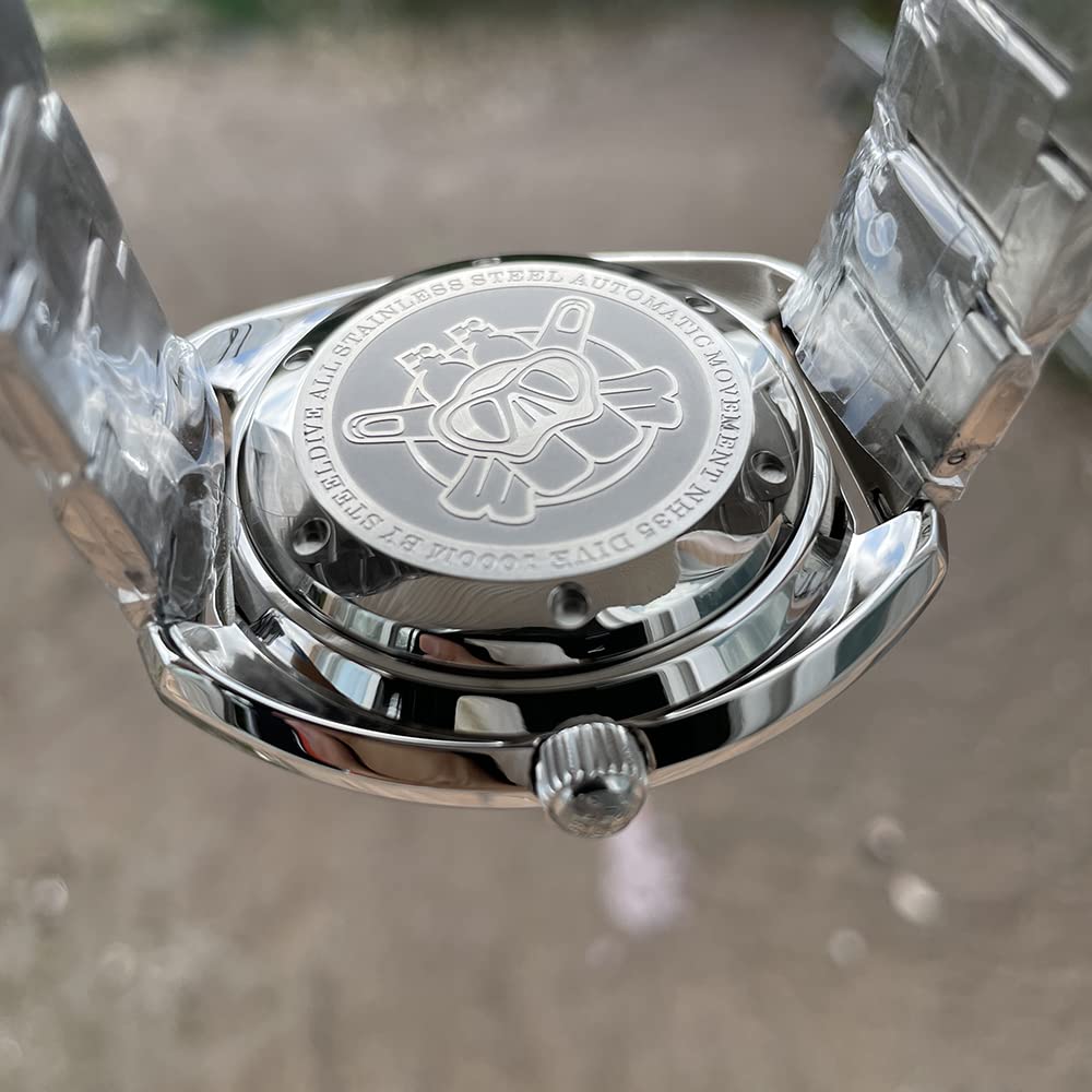 LOve Peace STEELDIVE SD1983 Automatische Luxus-Herren-Armbanduhr NH35 mechanische Edelstahl-Taucheruhr für Herren, schwarz, Modisch