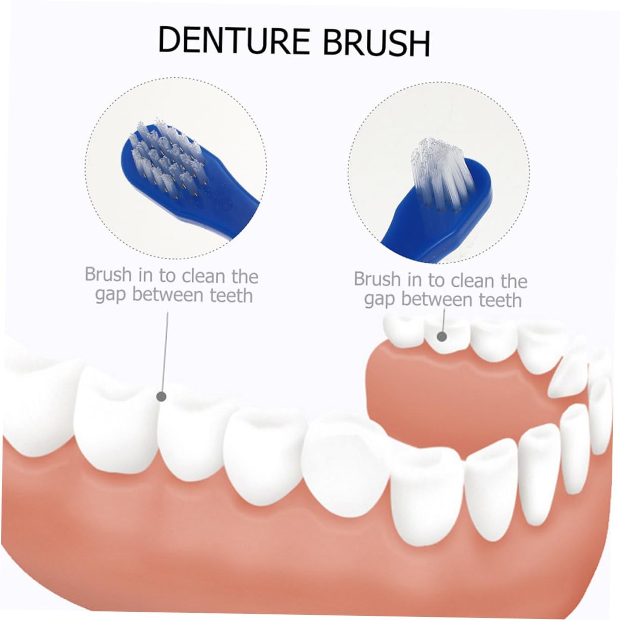 Didiseaon 20 Pz Finto Spazzolino a Doppia Testa Strumento Per La Dei Denti Finti Spazzola Per La Della Protesi Spazzolini Da Denti Manuali Spazzole Per La Pulizia Per Uso Domestico