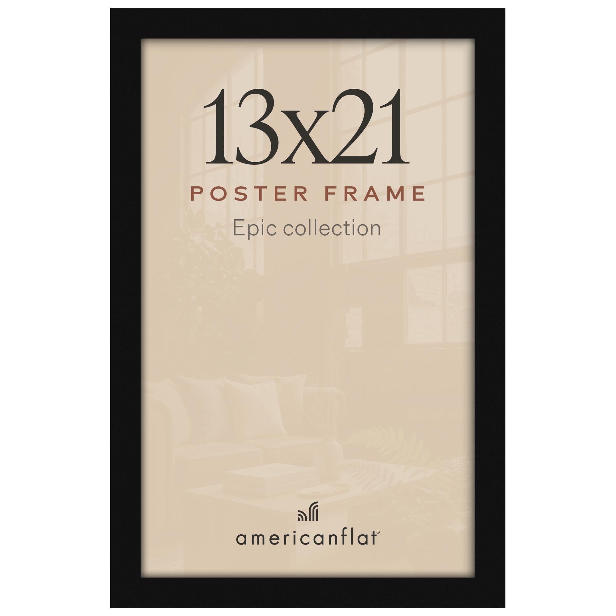 Americanflat 13x21 Poster Frame - Engineered Wood - Black
