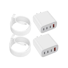 USB-C Charger Block Wall Charger Block with C to C Cable 4-Port Power Adapter and Wall Plug Multiport