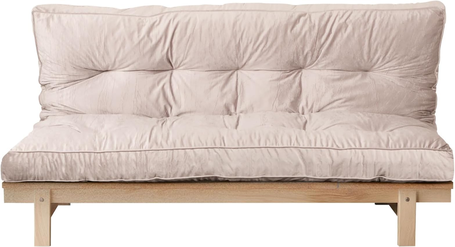 OGEMXU6" Futon Mattress Floor Sofa, Adult Futon Mattress,Flannel Thick Futon Sofa Bed, High Density Shredded Foam Filling (Frame Not Included), 54 x 80 Inch,Cream Apricot