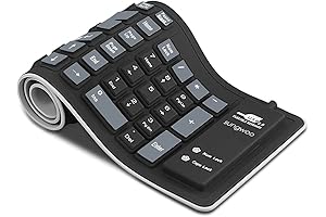 Foldable Silicone Keyboard Portable Laptop Notebook Slim Laser Keyboard USB Wired