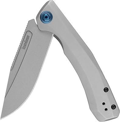 Kershaw Highball XL Clip Point Pocket Knife, 3.3-in. Blade, Manual KVT Ball Bearings Opening, Frame Lock (7020),Gray