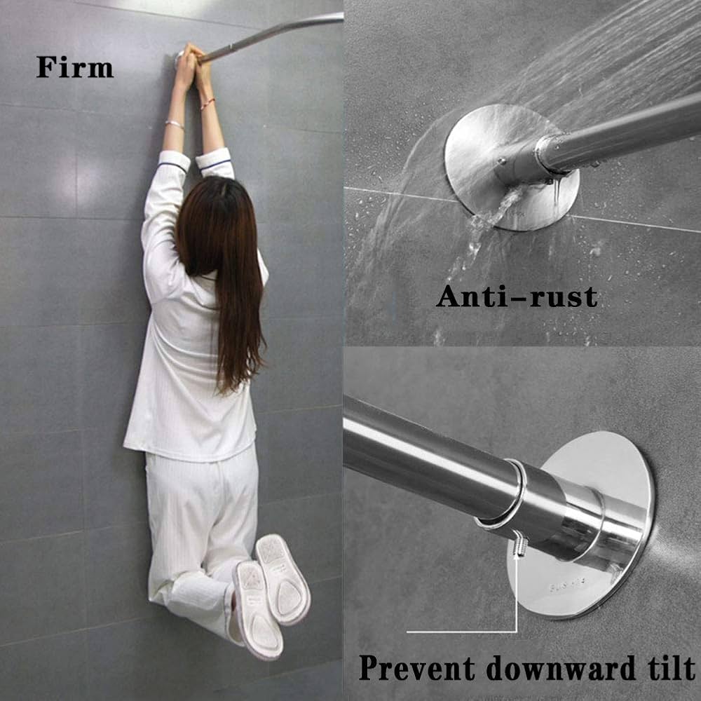Zenna Home NeverRust® Tension Curved Shower Rod From