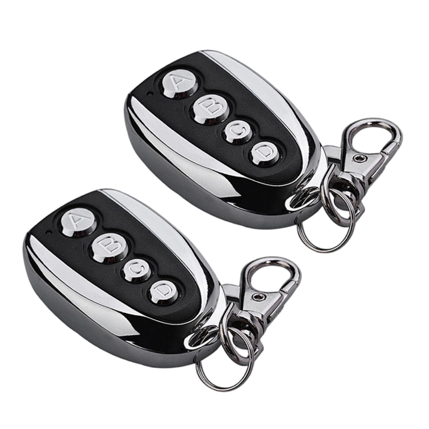 Remote Control Duplicator, 2PCS Gate Remote Control, 433.92mhz Gate Opener with LED Indicator Light, 4-Buttons Duplicator with Release Buckles for Garage Door, Opener
