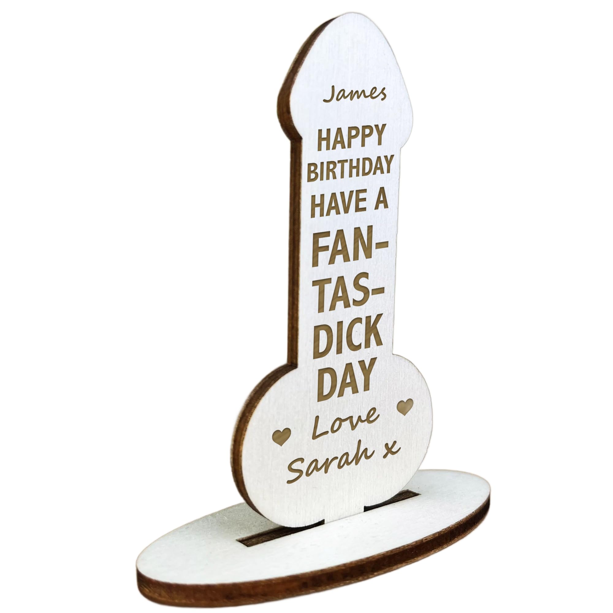 Red Ocean Funny Rude Birthday Gift For Him Husband Boyfriend Personalised Engraved Standing Plaque