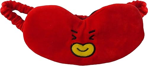 BT21 LINE FRIENDS TATA - Máscara para dormir, antifaz para dormir, color rojo, talla única