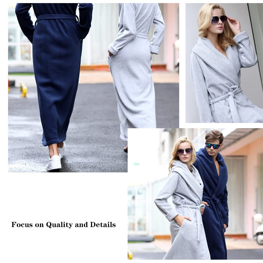 Vestido Largo De Noche para Mujer Ropa De Dormir Sexy Más Vestido Parejas Conjuntos De Pijamas A Juego Adultos Albornoces Unisex Adulto Grande Y Alto High Plush Lapel