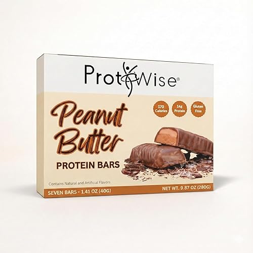 Miniatura 37 de ProtiWise – Barra de chocolate alta en proteínas 15g 7/caja Pérdida de peso, dieta, apta para dieta cetogénica, reemplazo de comidas Sin