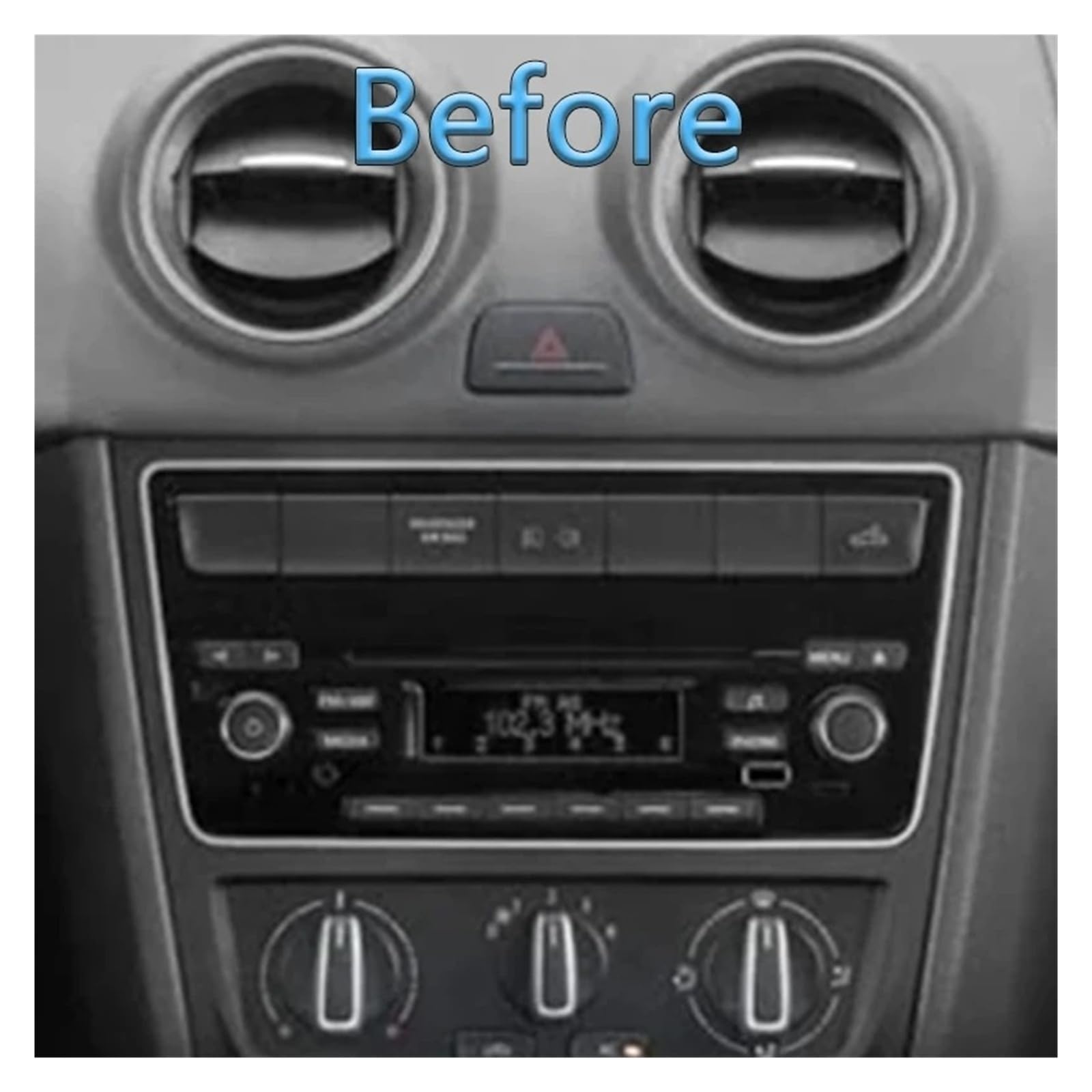 Mascherina Autoradio Cornice Stereo 2 DIN Auto per VW per Golf 5 2008 2009 2010 2011 2012 9 Pollici Kit Telaio Pannello Centrale Fascia UV Cruscotto Plastica Nera