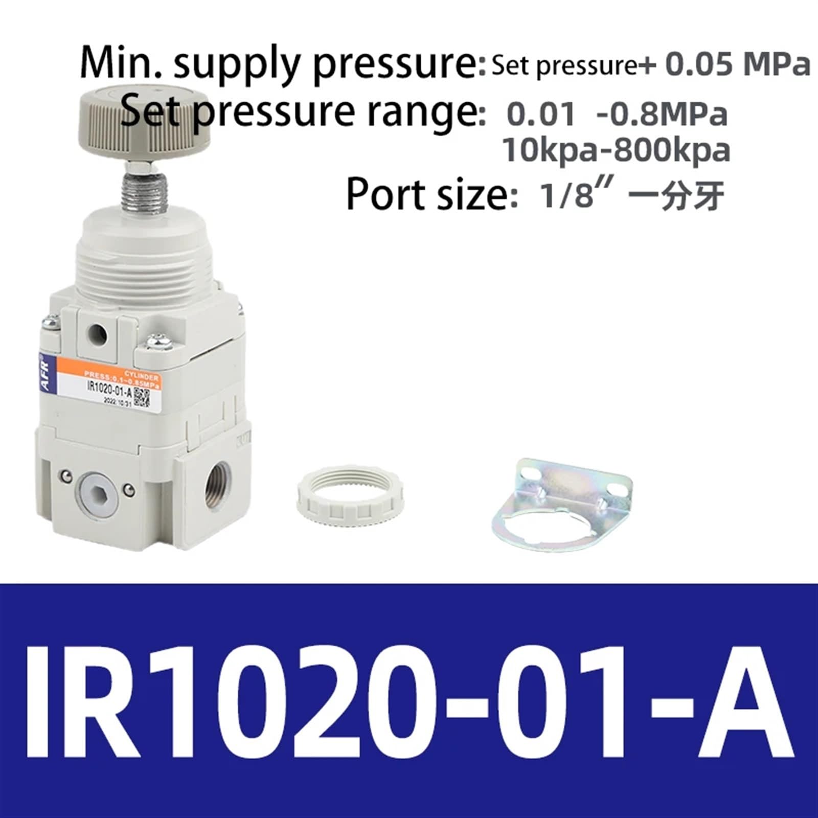 Procesador de fuente Gas neumático, válvula reguladora presión, reductora, IR(IR1020-01-A)