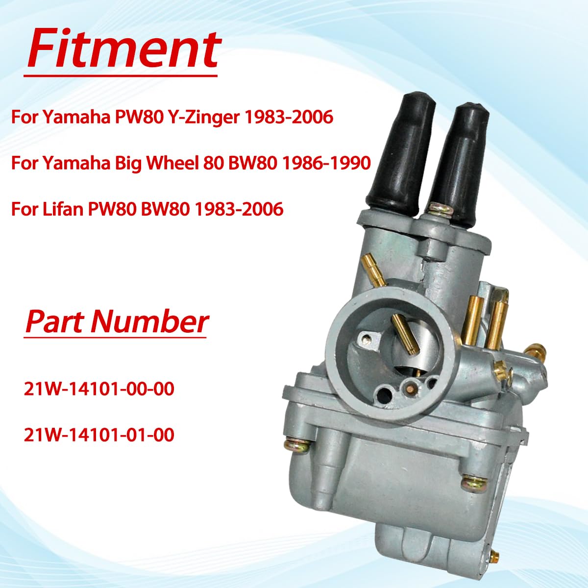 Amazon.com: JDLLONG PW80 Carburetor For Yamaha PW 80 Y-Zinger Bike