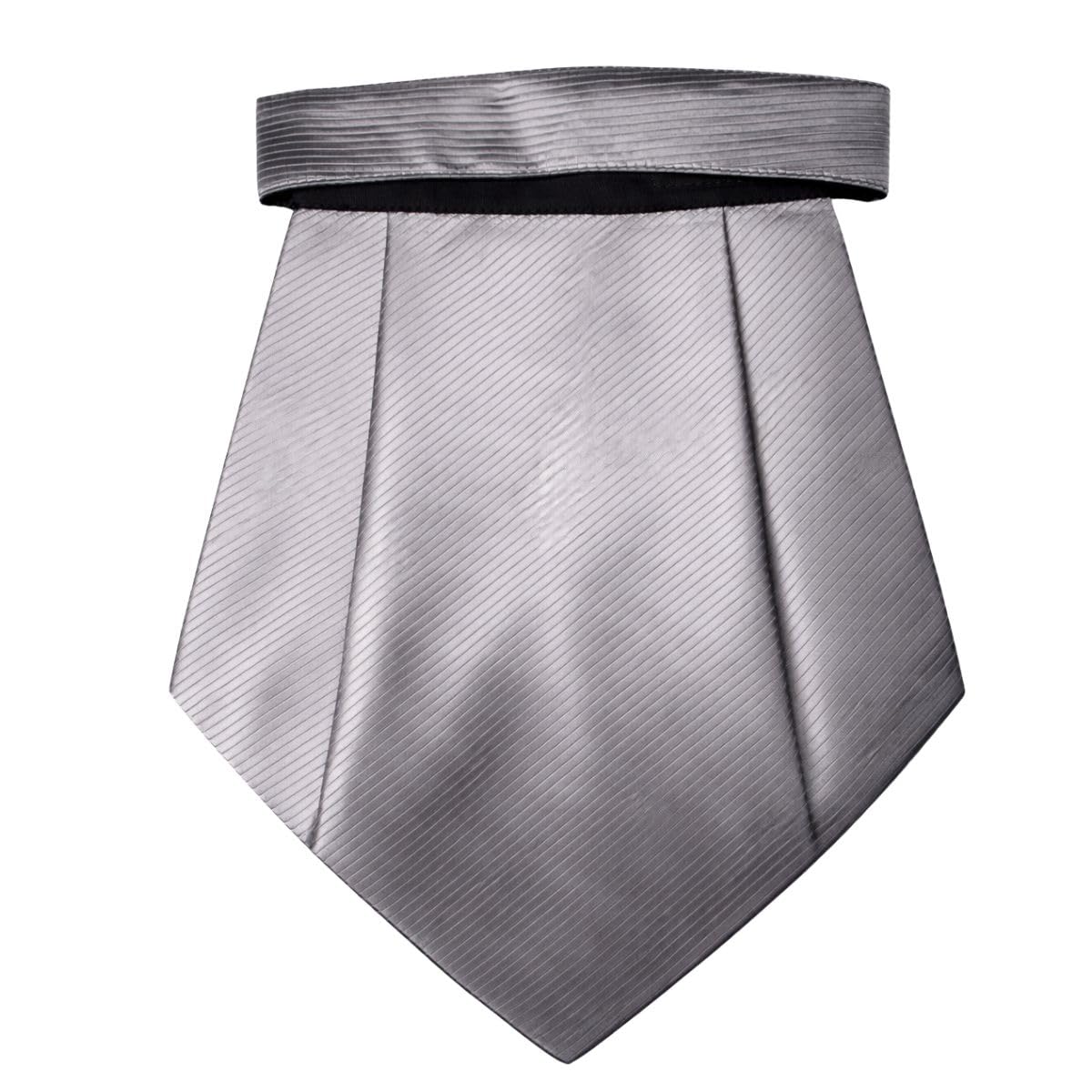 leonardi Mens Satin Microfiber polyester printed cravat pack of 1 12 x 9 inches tweed fabric Superior finishing Packaging – comes in a white window box Design- Self Grey-picture-41