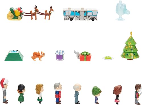 Miniatura 4 de Christmas Vacation Advent Calendar Holiday Calendar with (8) 1.5-Inch Scale Character Action Figures & Accessories, 24 Day Surprise Countdown with