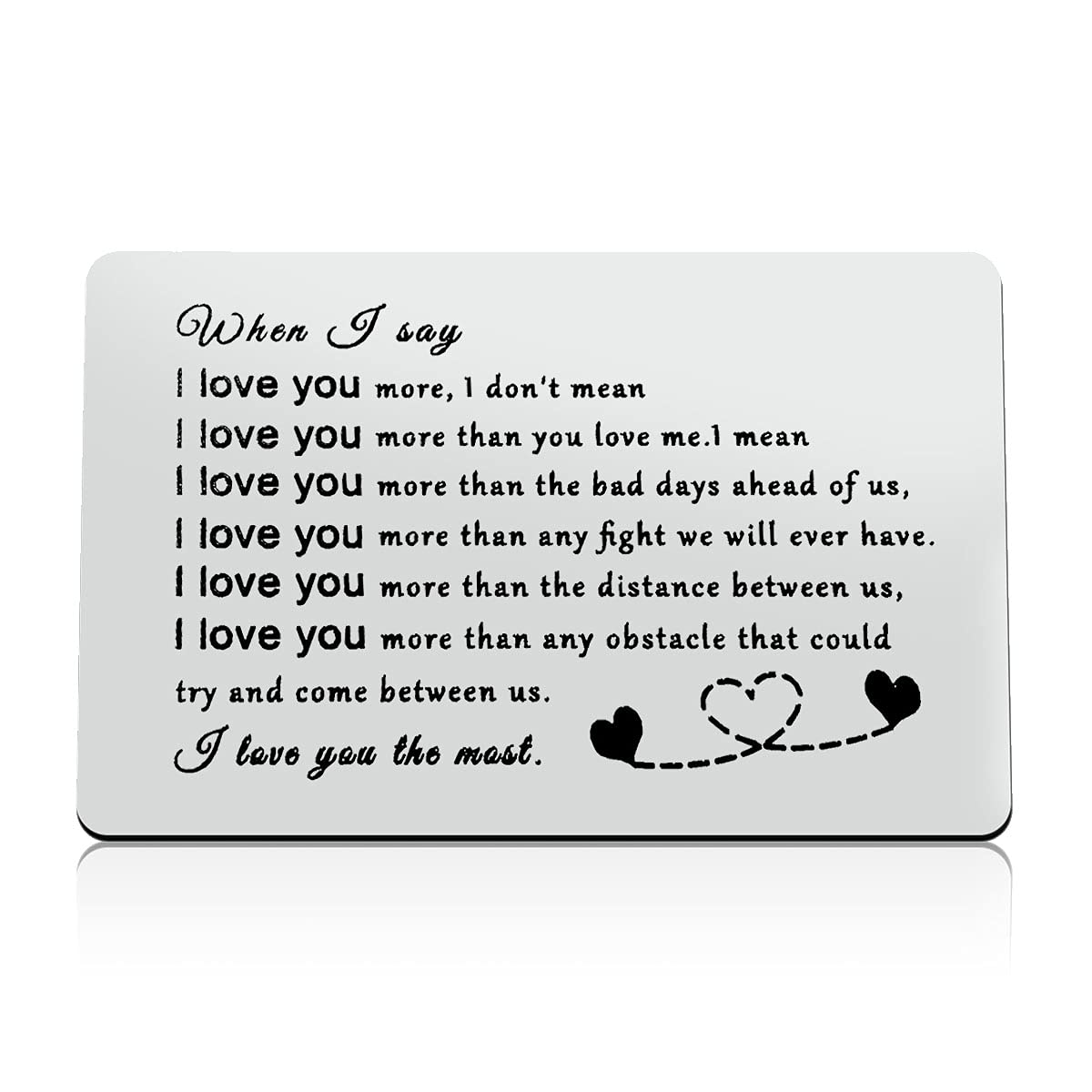 Biglietto di anniversario regalo per marito, fidanzato, portafoglio, inserire la scheda per lui, anniversario di matrimonio, regalo per marito, Natale, San Valentino, compleanno, biglietto per lui