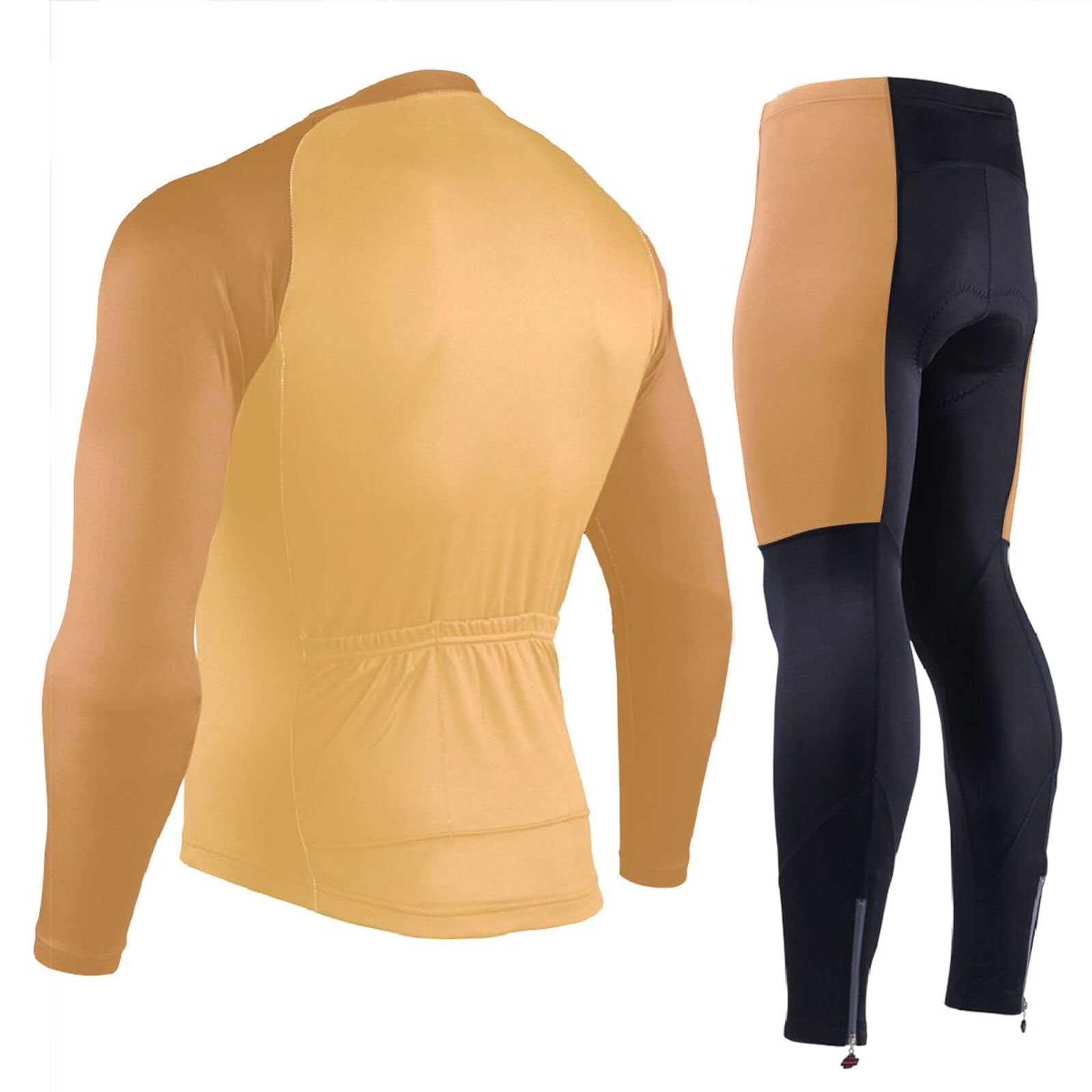 Langärmeliges Radtrikot mit Taschen, schnelltrocknend, für Herren, kurz, 3D-gepolstert