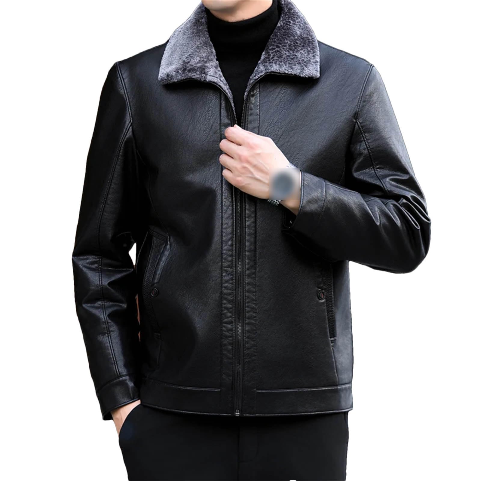 ジャケット・アウター HELK FUR LEATHER JACKET Shearling sheepskin leather jacket with wool lining: FurHatWorld