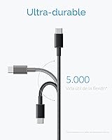 Vista 3 de Anker Cable [2 unidades, 10 pies], cable USB A a USB C para iPhone serie 17, Samsung Galaxy S10 S10+, LG V30, Beats Fit Pro y más (negro)
