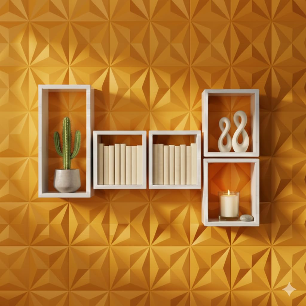 The Good Luck Multipurpose Dusty Grain Zig Zag Corner Wall Shelf-image-14