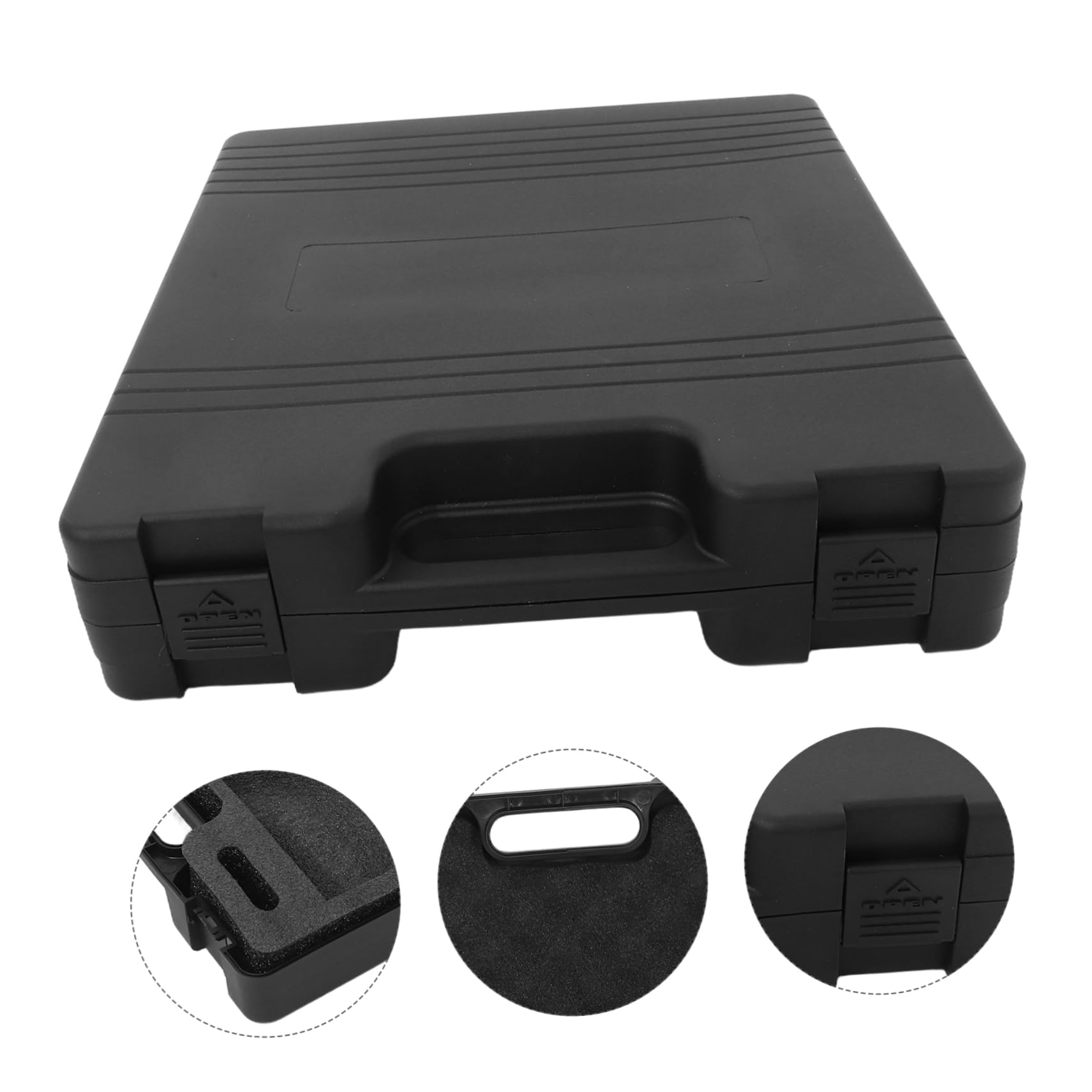 Beaupretty Custodia per Microfono Condensatore Nera con Grande Capacità in Plastica Resistente e Spugna Protettiva, Antiurto per Microfoni in Studi di Registrazione Professionali