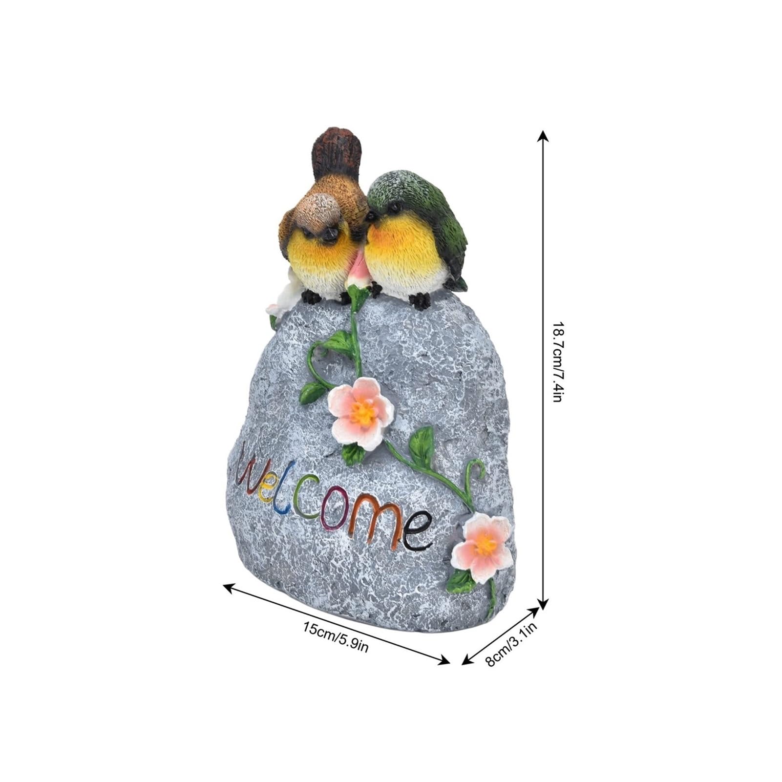 Arredo da giardino Statua uccello di benvenuto Birdy Welcome Garden Stone Statue Arredamento da esterno Arredo da esterno