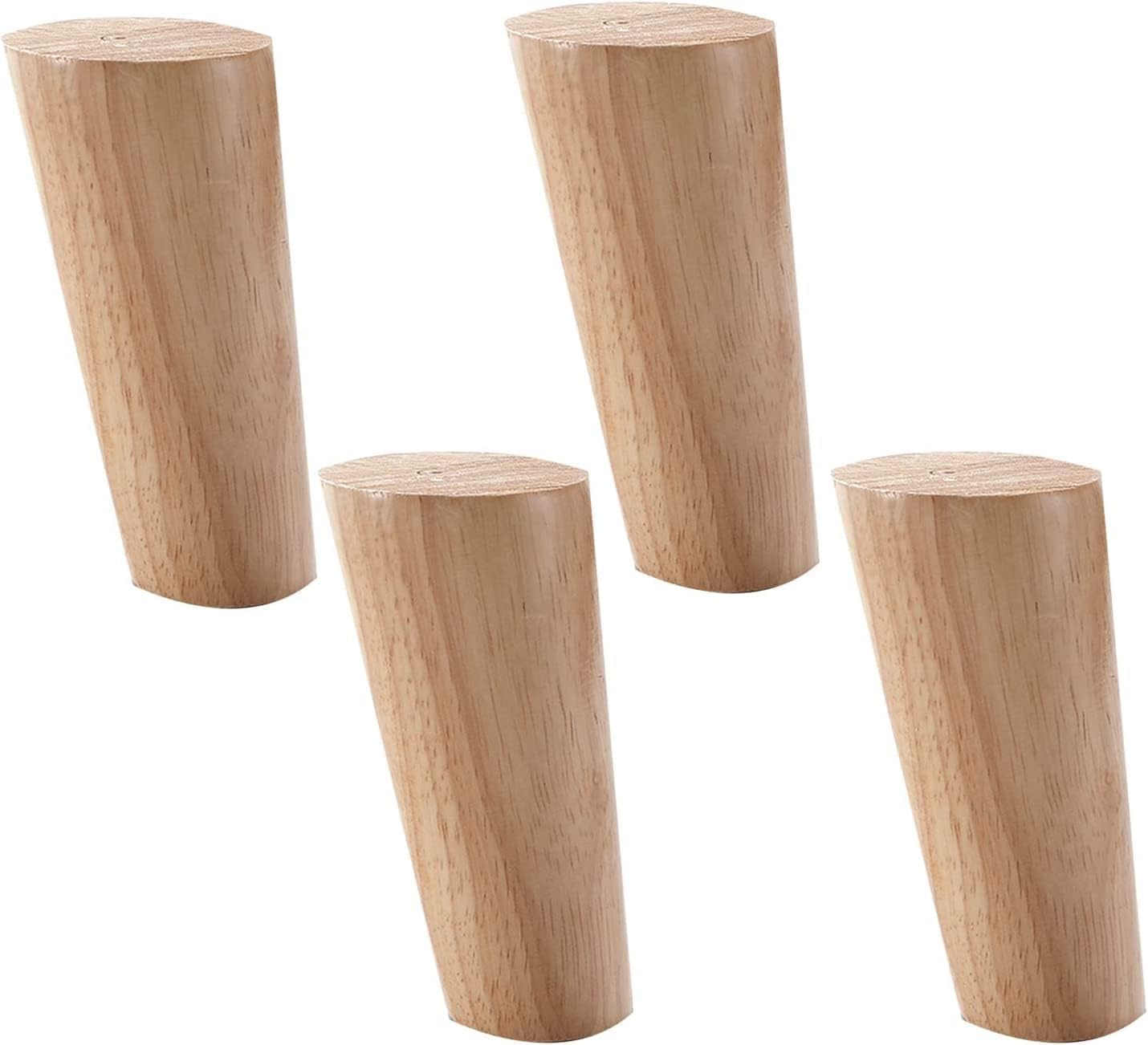 Set of 4 Solid Wood Furniture Legs Dresser Legs Sofa Replacement Legs, Mid Century