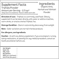 Vista 8 de Just Jaivik Triphala en polvo 100% orgánico, certificado orgánico por OneCert Asia, 227 GMS / 1/2 libra / 08 onzas - Equilibra DOSHAS según Ayurveda