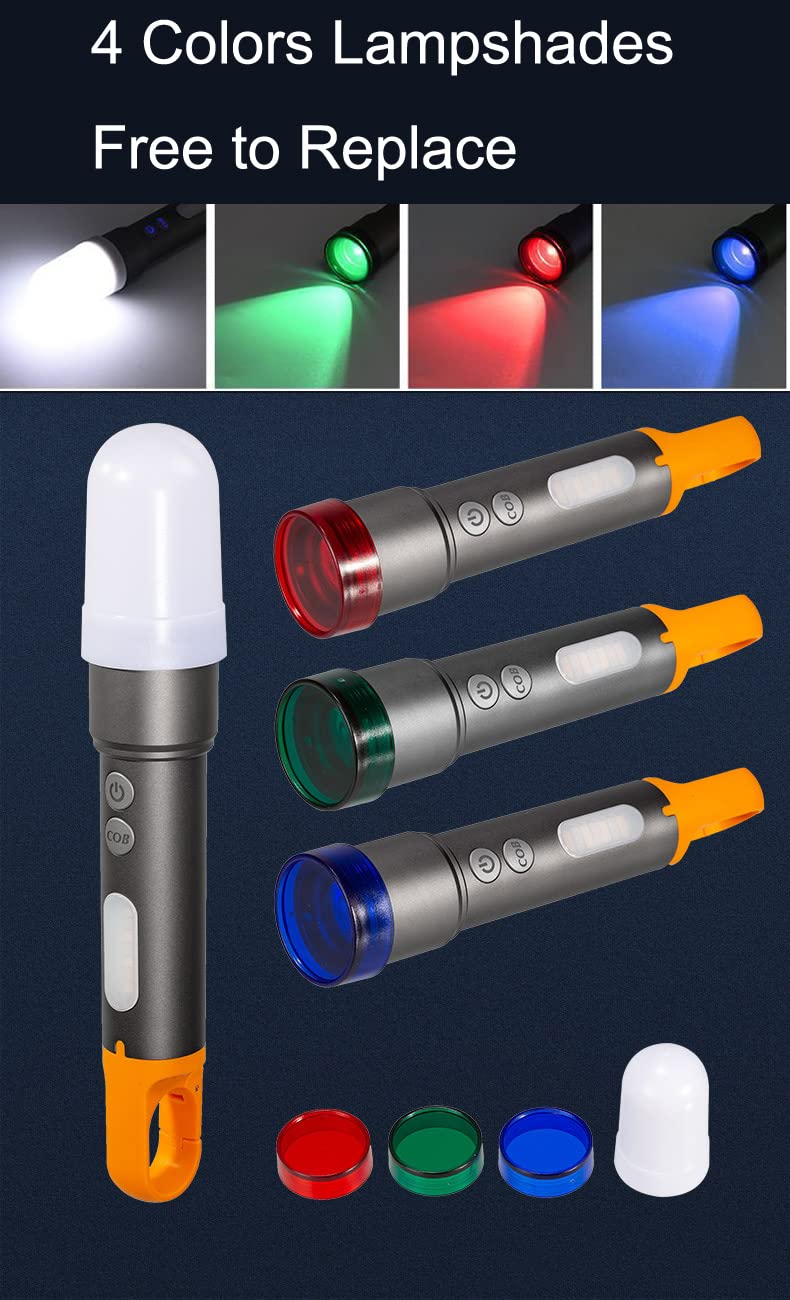 Torcia LED zoomabile con luce laterale COB con gancio, torcia ricaricabile EDC, impermeabile, torcia tattica portatile per campeggio, escursionismo, emergenza, uso domestico (nero)