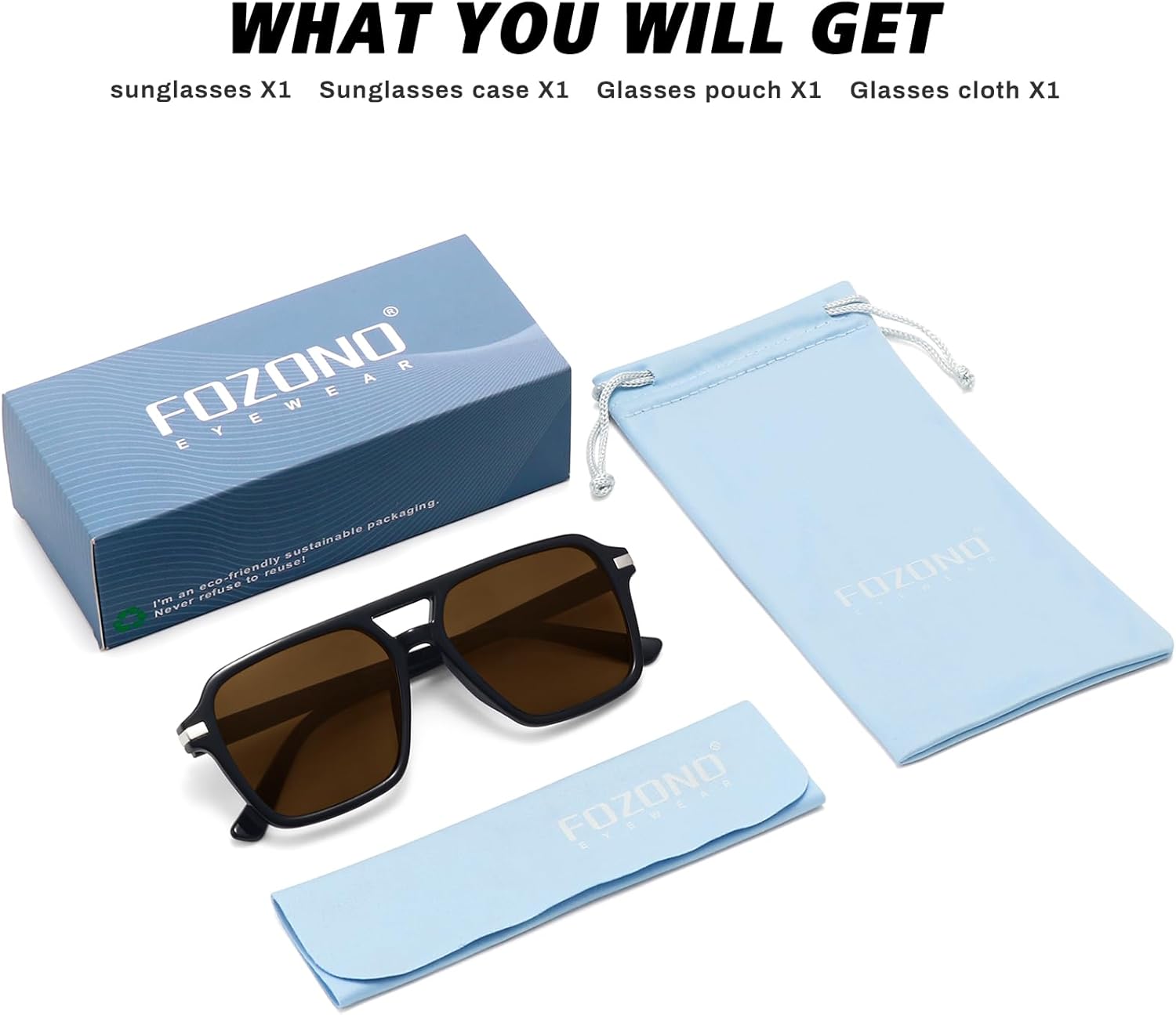 Retro Aviator Sunglasses for Women Men Trendy Classic Square 70s 80s 90s Vintage Shades Double Bridge Aviators FZN813 - Image 7