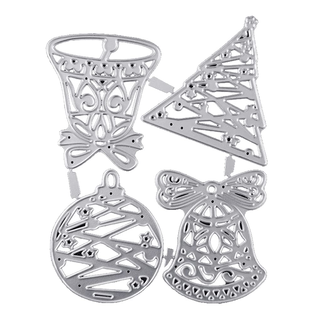 Beautiful Bells Tree Die Template For Creative Script Die Stencil Package Ornamen