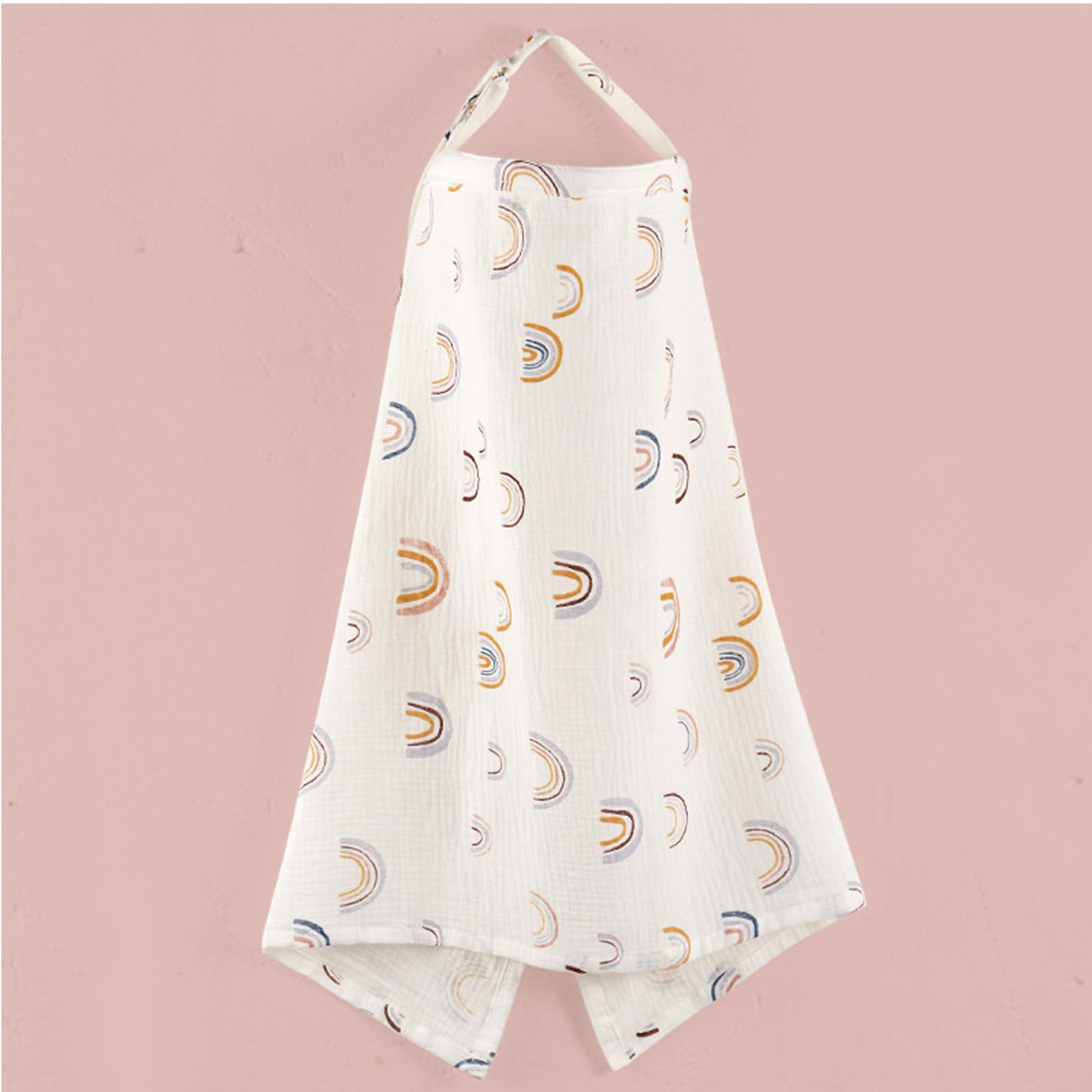 Veroa Breastfeeding Cover for Baby - 100% Cotton Nursing Covers Breast Feeding Cover for Mum,Baby Stroller - Adjustable Shoulder Straps for Privacy(Rainbow Print)