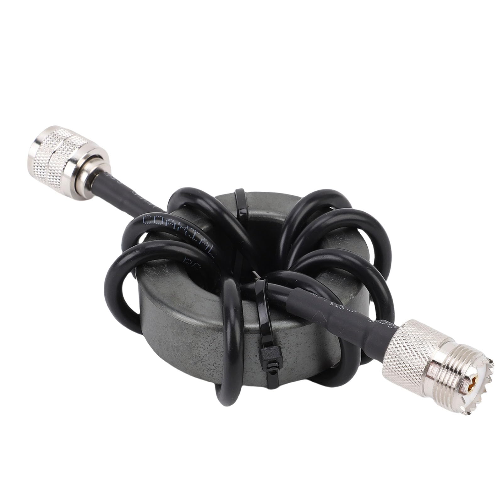 Sxhlseller ZP614 EM43 Choke de Corta Anillo Magnético EM43 Anillo Magnético 45 Mm 1.8-30MHz HF Balun con M Conector Masculino a Femenino para la Comunicación de Radio RF RF