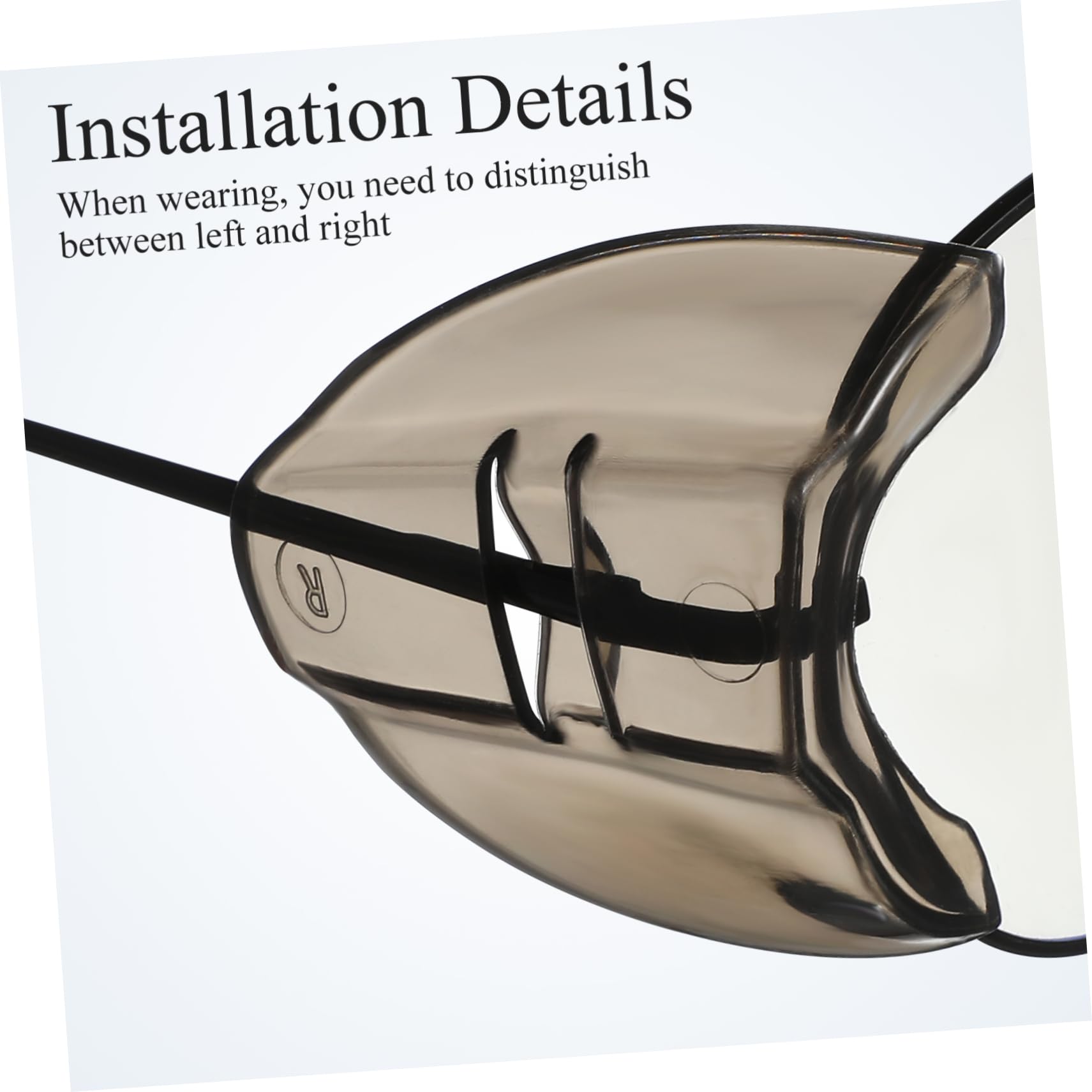 CLISPEED Protector Lateral Para Gafas De Tpu Color Marrón Oscuro, Protección Lateral Contra Salpicaduras, Ligero y Práctico Para Uso Diario, 2 Pares Por Paquete