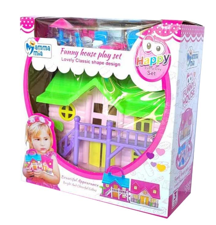 RK HUB Dream Palace Doll House | Play Set | Girls Doll House | Play Set with Accessories | Dolls with Furniture| Role Play Set|Age for 3-8 Years (Funny House Small) (B0C62H1F1X) Amazon Price History, Amazon Price Tracker