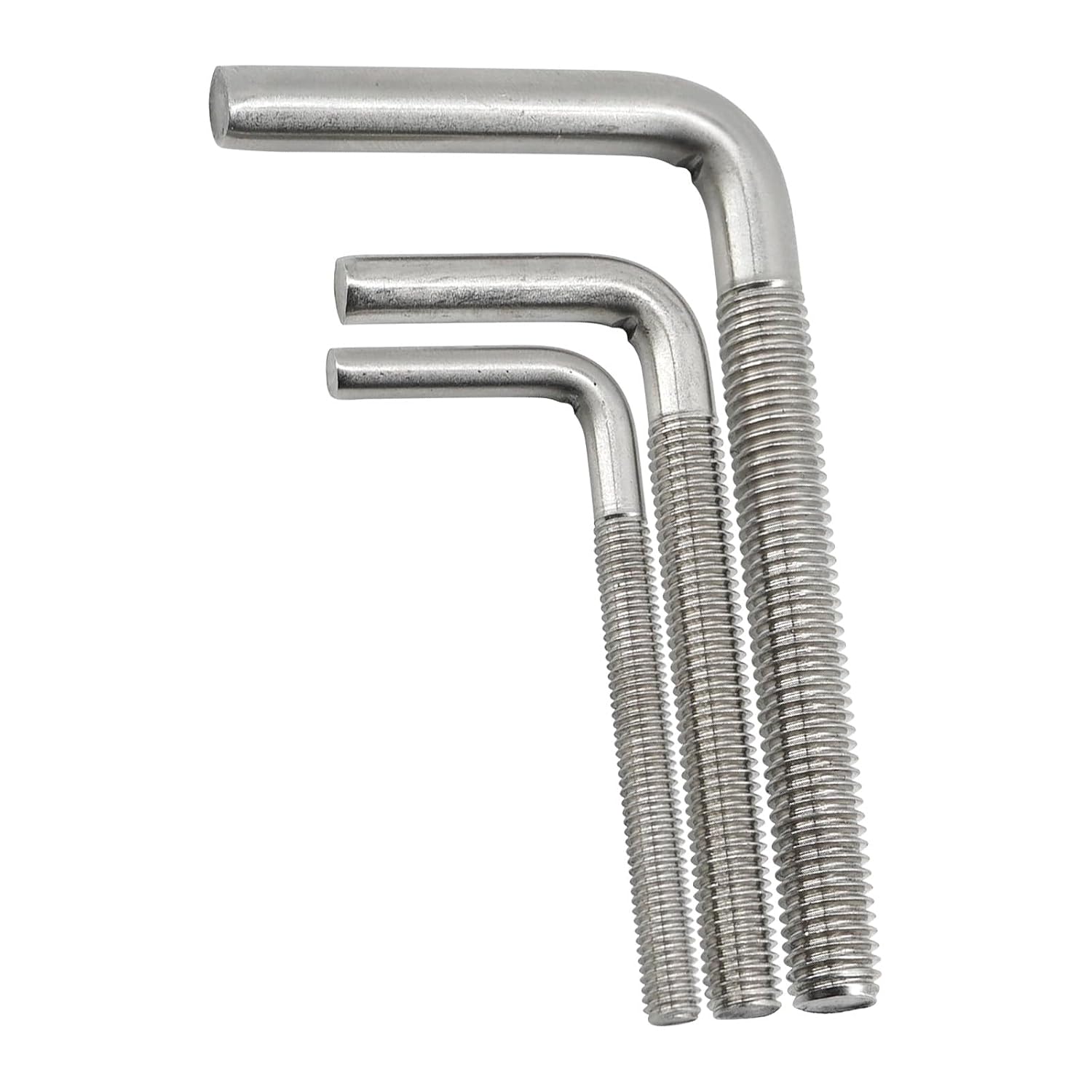 (6 Pieces) M8x100mm Concrete Anchor Bolts 304 Stainless Steel Square Bend Screw Right Angle Foundation Bolt Threaded Bend Hooks Fastener