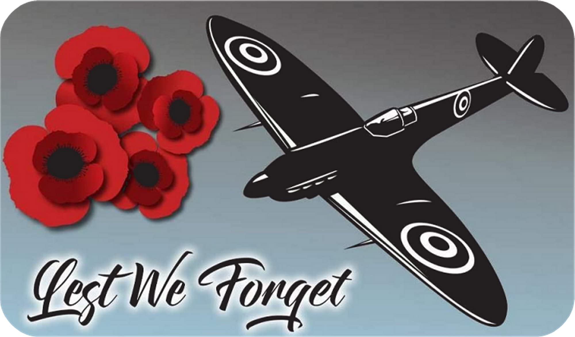 Lest We Forget R.A.F Spitfire Military Rectangle Fridge Magnet Fantastic Souvenir