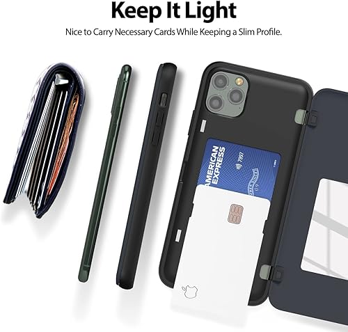 Miniatura 7 de Goospery Funda tipo cartera para iPhone 11 Pro Max con tarjetero fácil cierre magnético de puerta, protector de doble capa resistente para teléfono