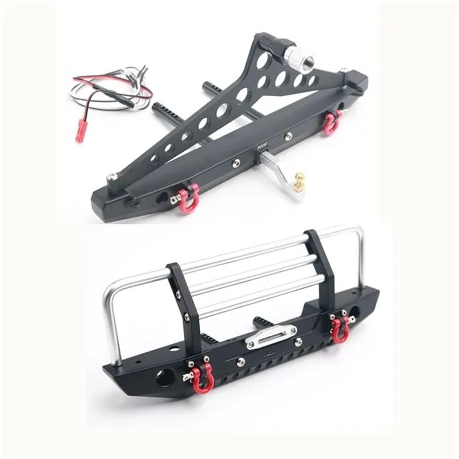Paraurti RC per Axial per SCX10 II III per Traxxas per TRX4 Gen8 1/10 RC Crawler Car, Set di Paraurti Anteriore E Posteriore Alluminio, Parti Aggiornamento