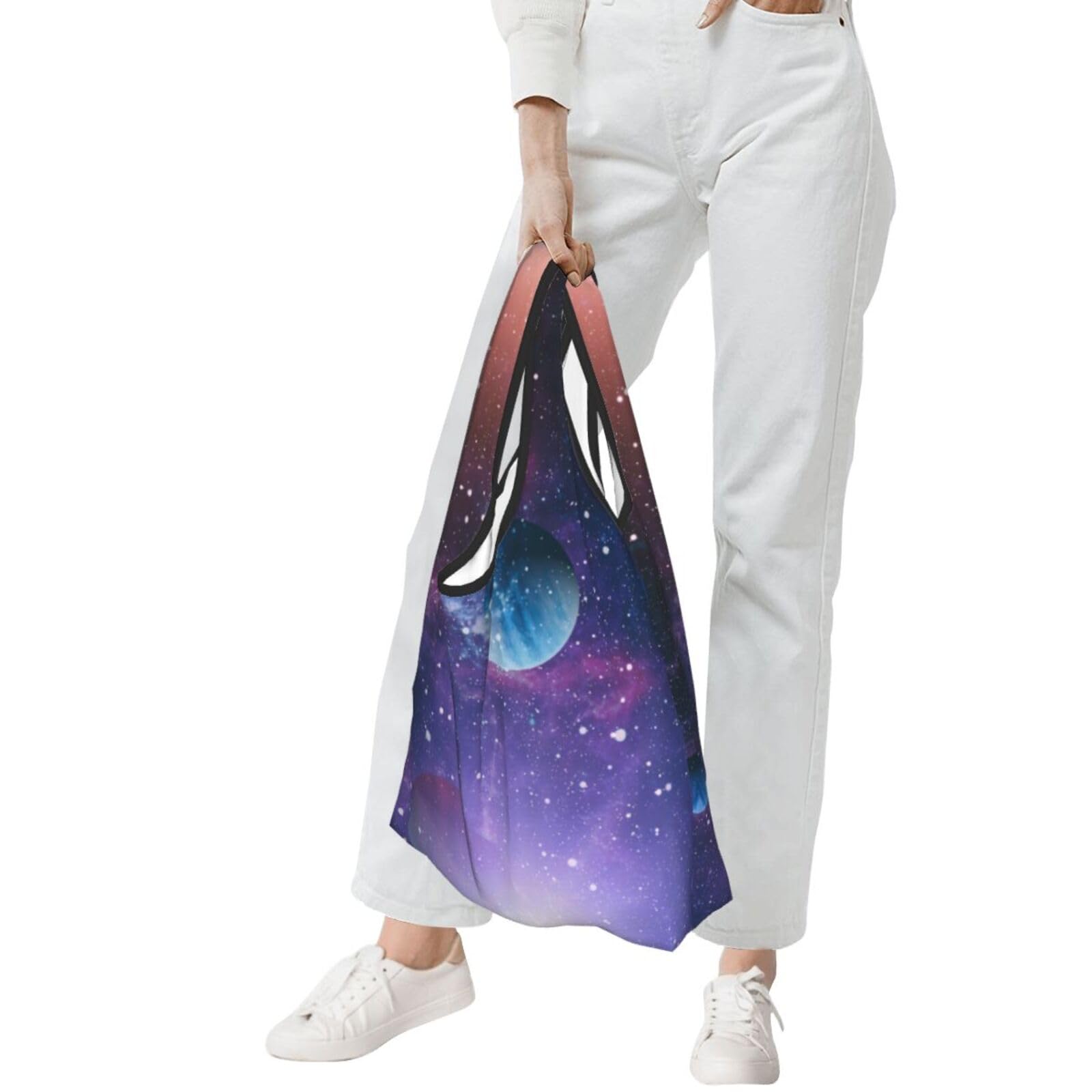 Amazon.co.jp: エコバッグ 宇宙柄 星空柄 銀河柄 買い物袋 
