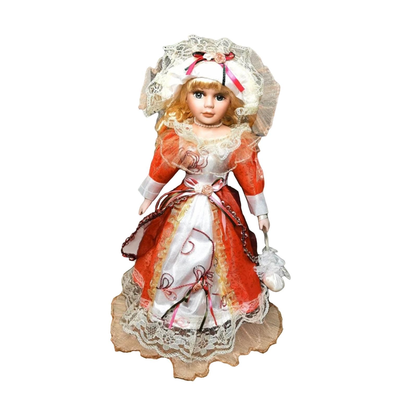 Amazon.co.jp: Zxpjkyu 41cm 磁器製 女性人形 ディスプレイ